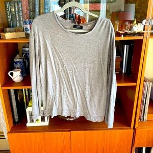 T - Tahari.  Beautiful and simple women’s lightweight sweatshirt